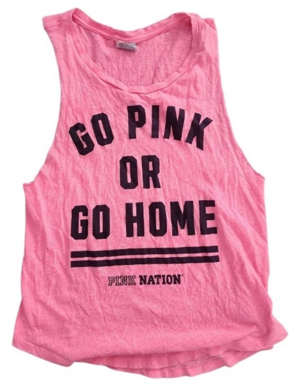 PINK Nation 'Go Pink or Go Home' Pink Graphic Tank